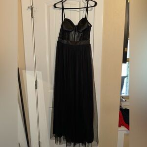 SHEIN Black Strapless Gown